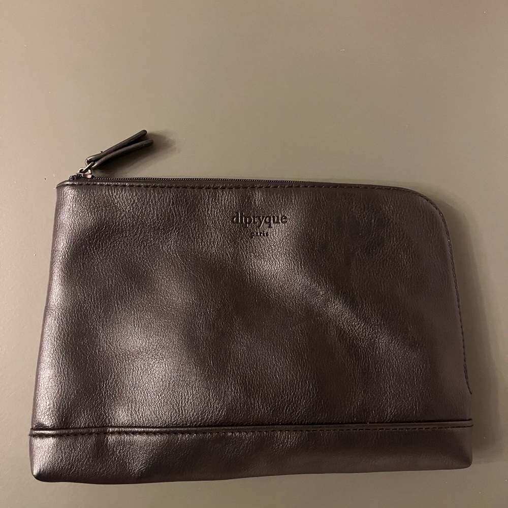 Diptyque Black Leather Travel Bag